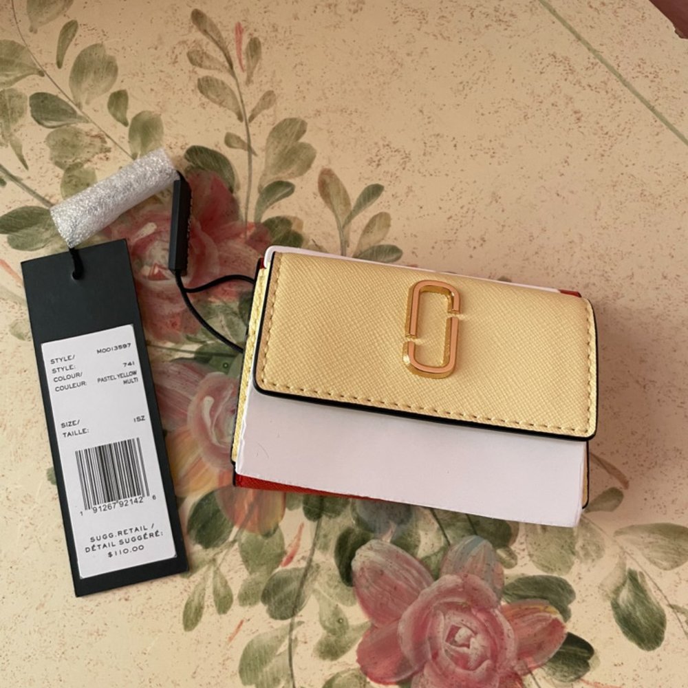 Marc Jacobs Snapshot mini trifold multi pastel wallet